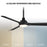 WAC Gage 3 Blade 52" LED Smart Ceiling Fan, Matte Black/Black