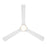 WAC Gage 3 Blade 52" LED Smart Ceiling Fan, Matte White/White