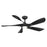 WAC Swirl 5 Blade 56" LED Smart Ceiling Fan, Matte Black/Black