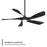 WAC Swirl 5 Blade 56" LED Smart Ceiling Fan, Matte Black/Black