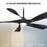 WAC Swirl 5 Blade 56" LED Smart Ceiling Fan, Matte Black/Black