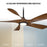 WAC Swirl 5 Blade 56" LED Smart Ceiling Fan, Black Distressed Koa