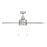 WAC Quade 4 Blade 52" Pull Chain Ceiling Fan, Nickel/Titanium Silver