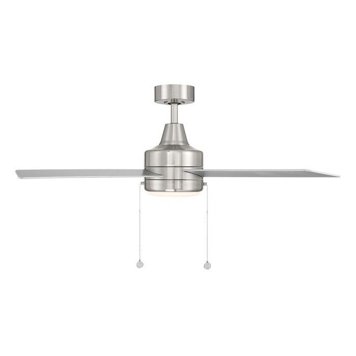 WAC Quade 4 Blade 52" Pull Chain Ceiling Fan, Nickel/Titanium Silver