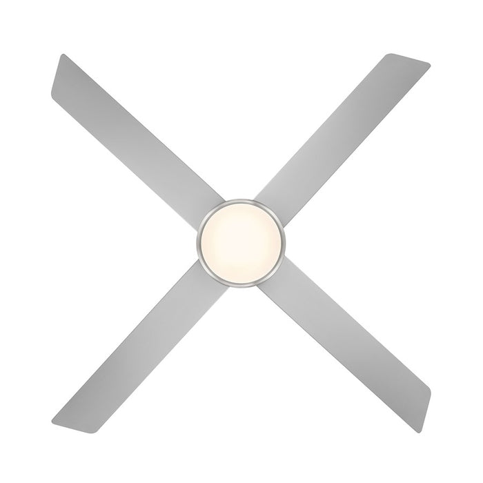 WAC Quade 4 Blade 52" Pull Chain Ceiling Fan, Nickel/Titanium Silver