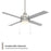 WAC Quade 4 Blade 52" Pull Chain Ceiling Fan, Nickel/Titanium Silver