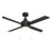 WAC Quade 4 Blade 52" Pull Chain Ceiling Fan, Matte Black/Black - F-106L-MB
