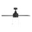 WAC Quade 4 Blade 52" Pull Chain Ceiling Fan, Matte Black/Black