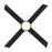 WAC Quade 4 Blade 52" Pull Chain Ceiling Fan, Matte Black/Black