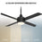 WAC Quade 4 Blade 52" Pull Chain Ceiling Fan, Matte Black/Black
