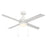 WAC Quade 4 Blade 52" Pull Chain Ceiling Fan, Matte White/White - F-106L-MW