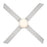 WAC Quade 4 Blade 52" Pull Chain Ceiling Fan, Matte White/White