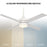 WAC Quade 4 Blade 52" Pull Chain Ceiling Fan, Matte White/White