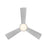 WAC Hug 3 Bld 44" Pull Chain Flush Mount Fan, Nickel/Titanium Silver