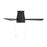 WAC Hug 3 Blade 44" Pull Chain Flush Mount Ceiling Fan, Black/Black