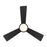 WAC Hug 3 Blade 44" Pull Chain Flush Mount Ceiling Fan, Black/Black