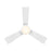 WAC Hug 3 Blade 44" Pull Chain Flush Mount Ceiling Fan, White/White