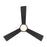 WAC Hug 3 Blade 52" Pull Chain Flush Mount Ceiling Fan, Black/Black