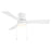 WAC Hug 3 Blade 52" Pull Chain Flush Mount Ceiling Fan, White/White - F-108L-MW