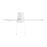 WAC Hug 3 Blade 52" Pull Chain Flush Mount Ceiling Fan, White/White