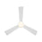 WAC Hug 3 Blade 52" Pull Chain Flush Mount Ceiling Fan, White/White