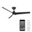 WAC Novelle 3 Blade 52" LED Smart Ceiling Fan, Matte Black/Black - F-109L-MB