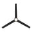 WAC Novelle 3 Blade 52" LED Smart Ceiling Fan, Matte Black/Black