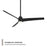 WAC Novelle 3 Blade 52" LED Smart Ceiling Fan, Matte Black/Black
