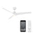 WAC Novelle 3 Blade 52" LED Smart Ceiling Fan, Matte White/White - F-109L-MW