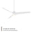 WAC Novelle 3 Blade 52" LED Smart Ceiling Fan, Matte White/White