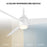 WAC Novelle 3 Blade 52" LED Smart Ceiling Fan, Matte White/White