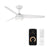 WAC Ferris 3 Blade 52" LED Smart Ceiling Fan, Matte White/White - F-110L-MW