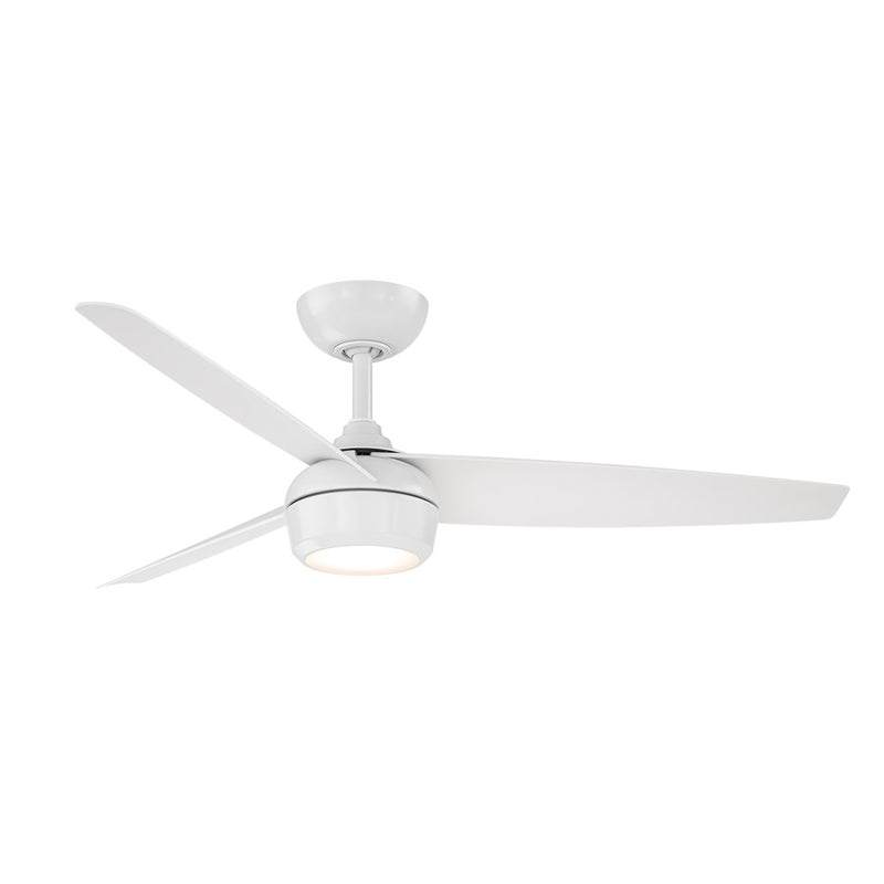 WAC Ferris 3 Blade 52" LED Smart Ceiling Fan, Matte White/White