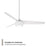WAC Ferris 3 Blade 52" LED Smart Ceiling Fan, Matte White/White