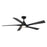 WAC Zeke 5 Blade 60" LED Smart Ceiling Fan, Matte Black/Black