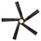 WAC Zeke 5 Blade 60" LED Smart Ceiling Fan, Matte Black/Black