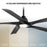 WAC Zeke 5 Blade 60" LED Smart Ceiling Fan, Matte Black/Black