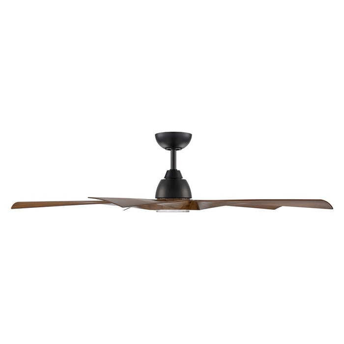 WAC Zeke 5 Blade 60" LED Smart Ceiling Fan, Black Distressed Koa