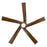 WAC Zeke 5 Blade 60" LED Smart Ceiling Fan, Black Distressed Koa