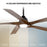 WAC Zeke 5 Blade 60" LED Smart Ceiling Fan, Black Distressed Koa