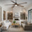 WAC Zeke 5 Blade 60" LED Smart Ceiling Fan, Black Distressed Koa