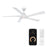 WAC Zeke 5 Blade 60" LED Smart Ceiling Fan, Matte White/White - F-111L-MW