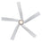 WAC Zeke 5 Blade 60" LED Smart Ceiling Fan, Matte White/White