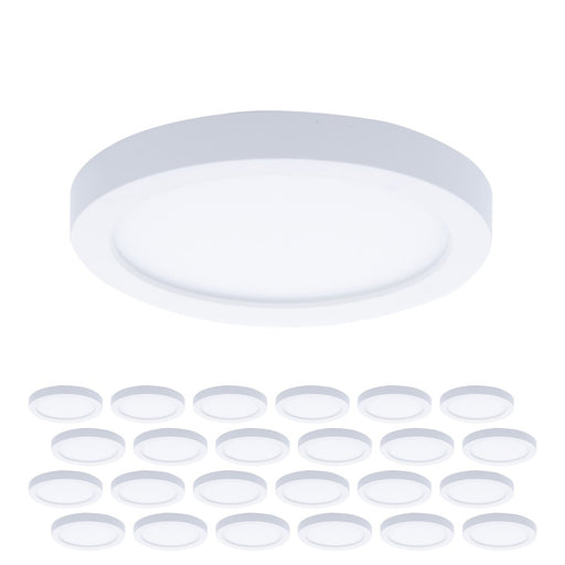 WAC Round 1Lt 5" LED Flush Mount, White/Trans (Pack of 24) - FM-05RN-930-WT-24