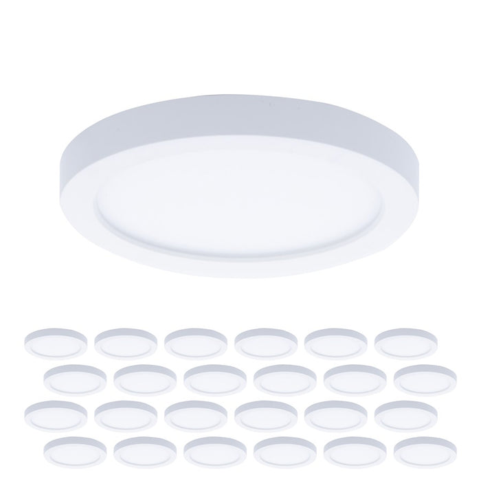 WAC Round 1Lt 5" LED Flush Mount, White/Trans (Pack of 24) - FM-05RN-930-WT-24
