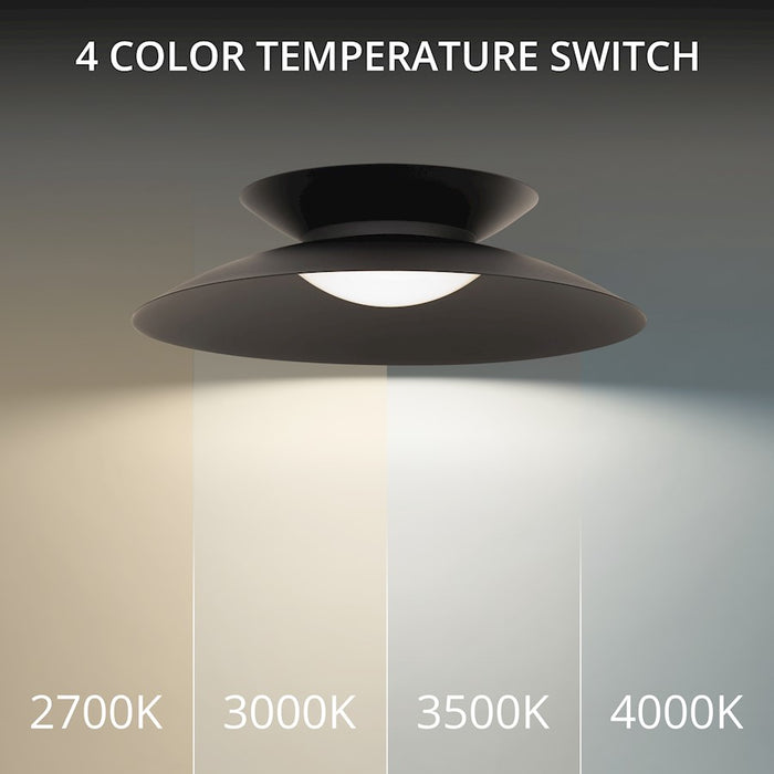dweLED Miso 22" LED Flush Mount 2700K, Black