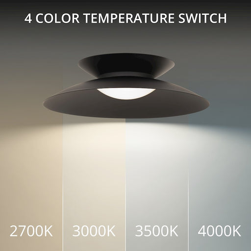 dweLED Miso 22" LED Flush Mount 3500K, Black