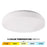 WAC Blo 1Lt LED 15" 5CCT Flush Mount, White/White