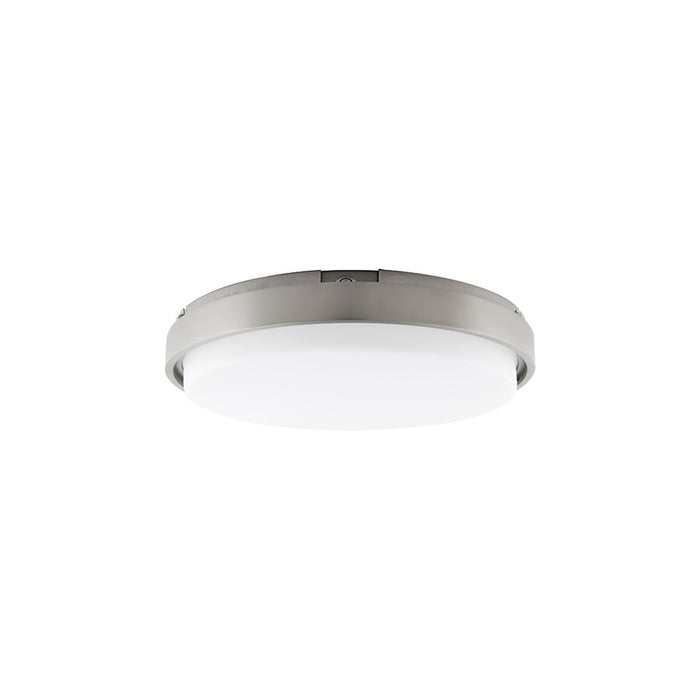 WAC Lithium 1Lt LED 15" Round Flush Mount/Backup, Nickel/WH