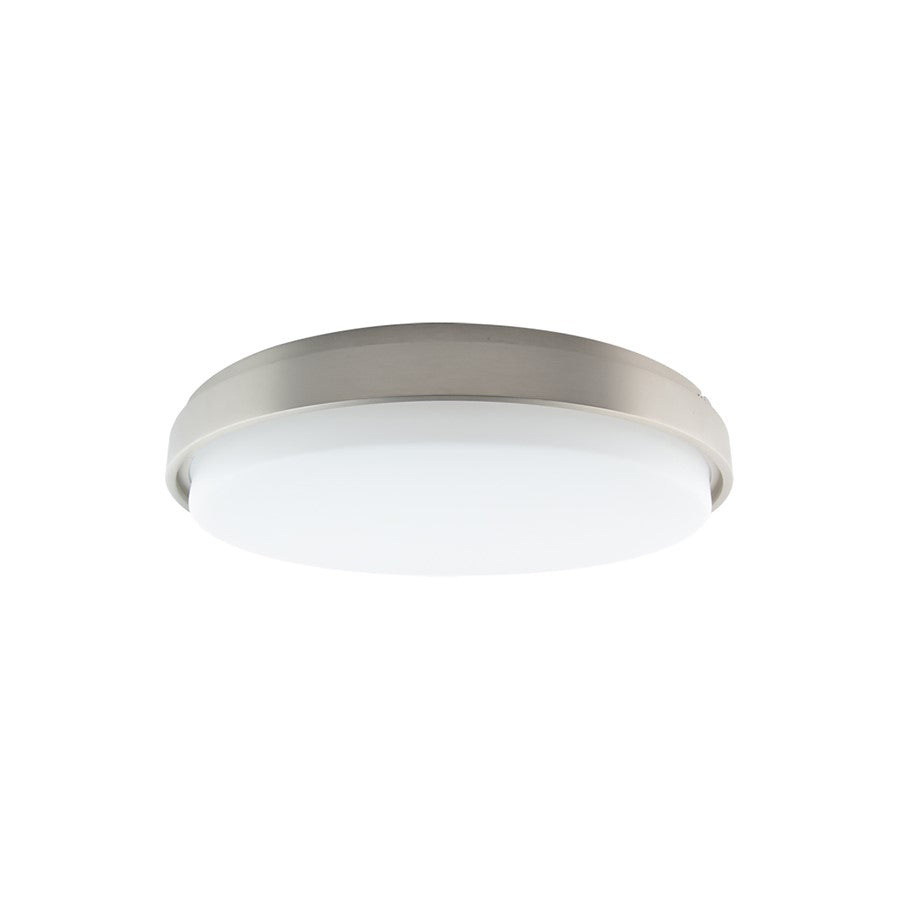 WAC Lithium 1Lt LED 18" Round Flush Mount/Backup, Nickel/WH
